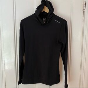 [AK] Burton Hooded Top Womens M Long Sleeve Shirt DryRide Polartec Black RN87380